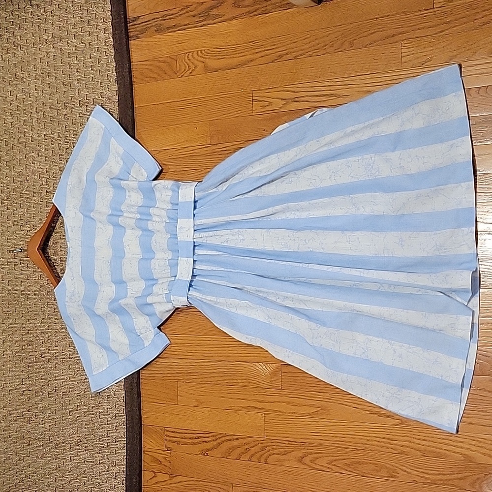 Vintage Mary- Martin FLORIDA Striped Mod Retro A- line Dress size M